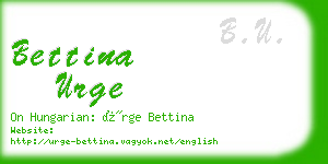 bettina urge business card